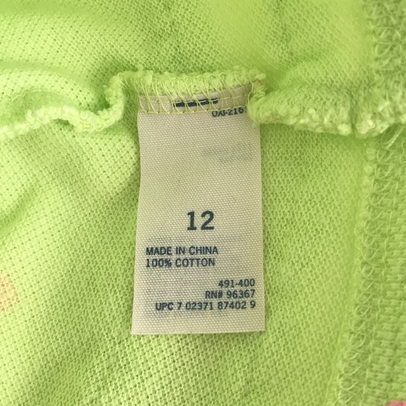 Girls size 12 green with pink hearts cotton dress. - Picture 9 of 11